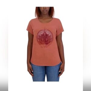 Lucky Brand Womens Graphic T-Shirt  Color Dusty Cedar